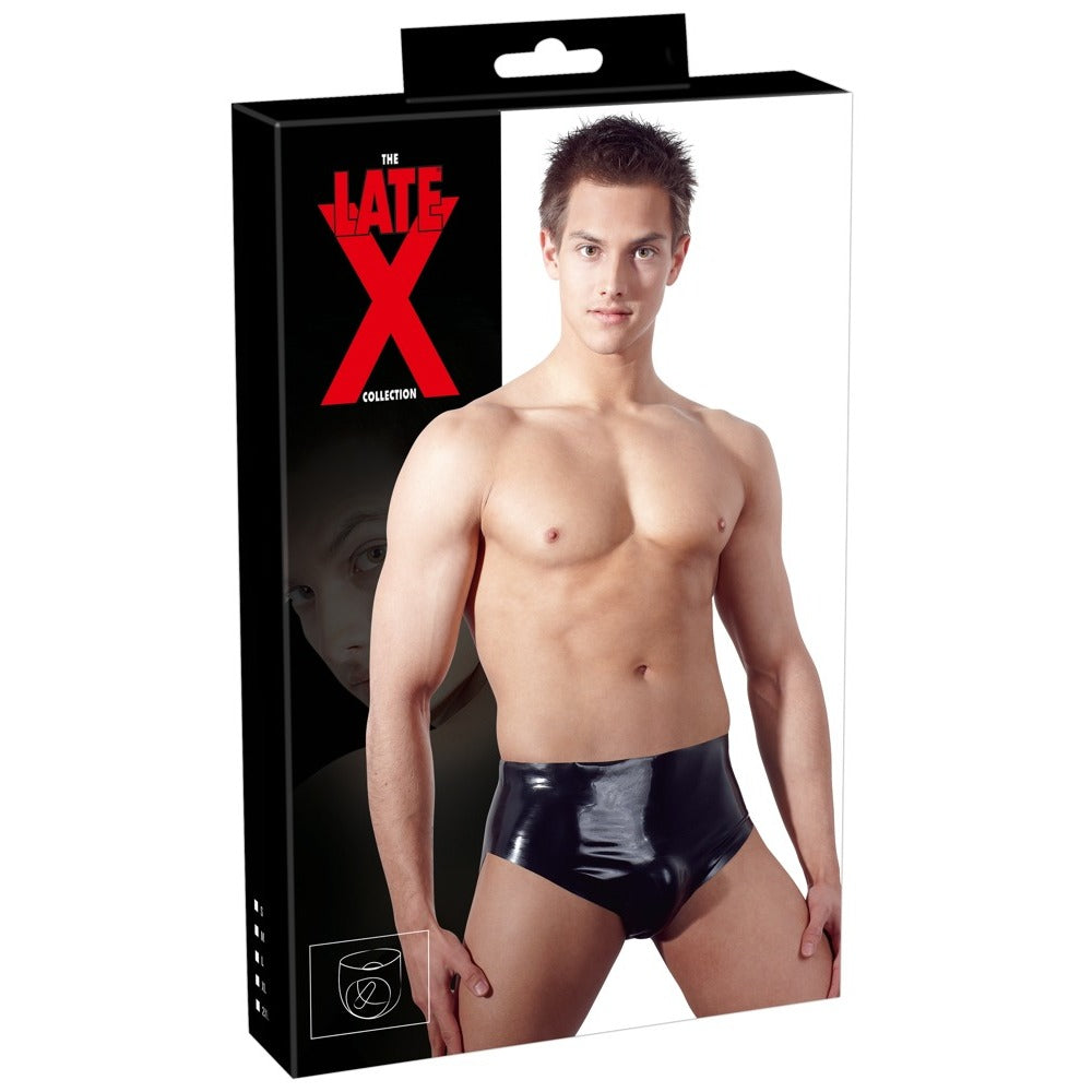 LateX Briefs with Anal Plug