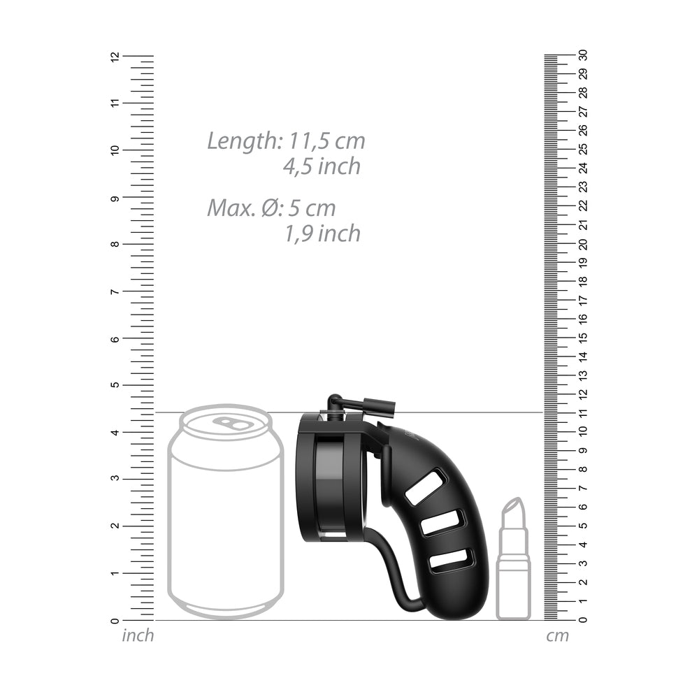 Man Cage 19 Male 4.5 Inch Chastity Cage With Ball Splitter