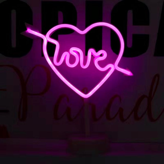 Estorenew Rainbow Unicorn Neon Led Night Lamp Girls Bedroom Warm Night Light Room Decoration 3d Acrylic Table Desk Lamp Gifts