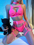 Estorenew Pink Cute Bodysuits Sexy Lingerie for Women Body Hot Cosplay Lingerie Naughty