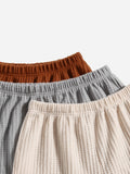 3pcs Waffle Knit Pajama Set