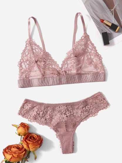 Floral Lace Lingerie Set