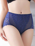 Plus Size Pierced Lace Breathable Panties