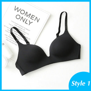 Seamless Bras for Women Push up Bras No Wire Brassiere a B Cup Underwear Sexy Bralette Three Quarters(3/4 Cup) Lingerie