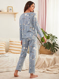 Cartoon Graphic PJ Set
