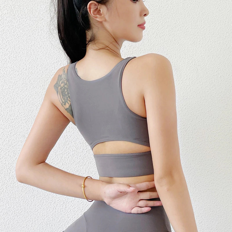 New Sexy Women'S Sports Bra Top Women Tight Elastic Gym Sport Yoga Bras Bralette Crop Top Chest Pad Removable 13 Colors