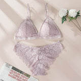 Women Lace Bra Sets Seamless Underwear Backless Vest Sexy Panties Lingerie Padded Bralette Ultrathin Briefs Female Intimates