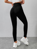 SHEIN PETITE Solid Wideband Waist Leggings