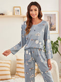 Cartoon Graphic PJ Set