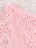 Plus Size Pierced Lace Breathable Panties