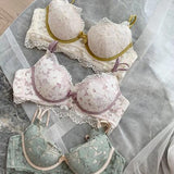 Estorenew Women Bra Panty Lingerie Set Push Up Sexy Seamless Lace Bralette Crop Top Bra Women Lingerie Set Fitness Underwear