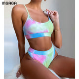 Estorenew High Waist Bikinis Swimsuits Women Push Up Swimwear Ribbed Strap Bathing Suit Biquini Brazilian Bikini 2021 New Beachwear