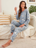 Cartoon Graphic PJ Set