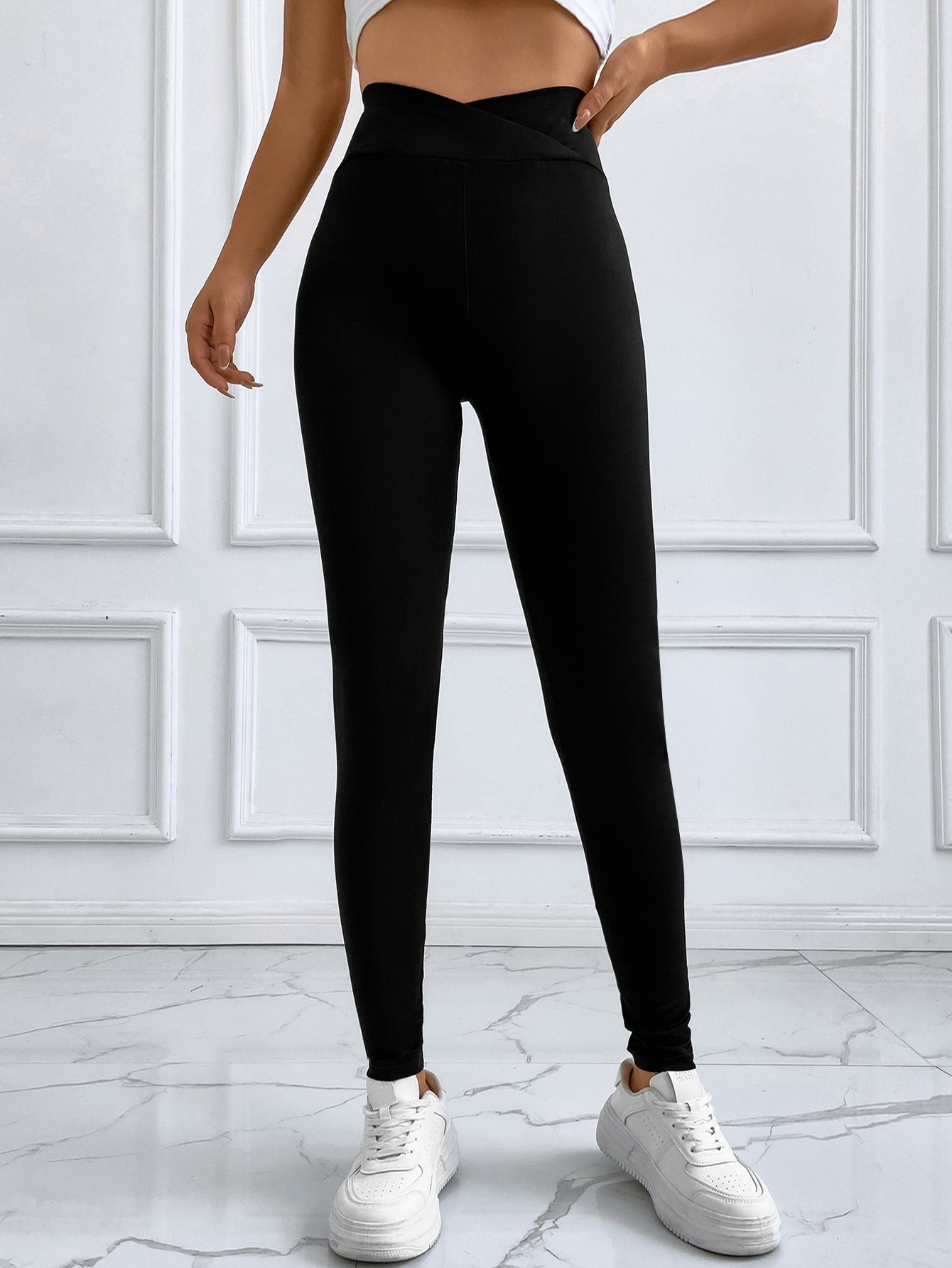 SHEIN Unity Solid High Waist Leggings