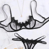 New Sexy Lace Hollow Bra Set Women Intimates G-String & Lingerie Sets Transparent Bralette Set Erotic Underwear Set