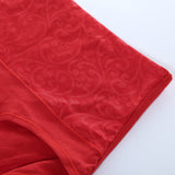 Plus Size Hip Up Waist Slim High Waist Jacquard Soft Cotton Briefs