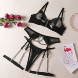Estorenew Luxury Lingerie Fancy Underwear That Can See Sexy Lace Intimate Set 5-Piece Fine Outfits