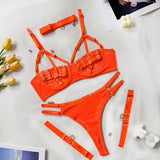 Estorenew Sexy Lingerie Naked Women Without Censorship 5-Piece Sexy Costume Hollow Underwear Uncensored Sensual Open Bra Outfits