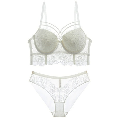 New Top Sexy Underwear Set Green Bras Cotton Brassiere Women Lingerie