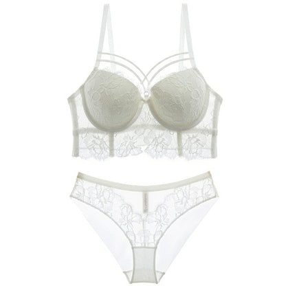 New Top Sexy Underwear Set Green Bras Cotton Brassiere Women Lingerie