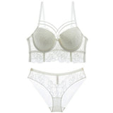 New Top Sexy Underwear Set Green Bras Cotton Brassiere Women Lingerie