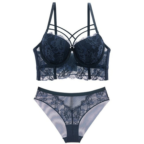 New Top Sexy Underwear Set Green Bras Cotton Brassiere Women Lingerie