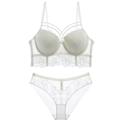New Top Sexy Underwear Set Green Bras Cotton Brassiere Women Lingerie