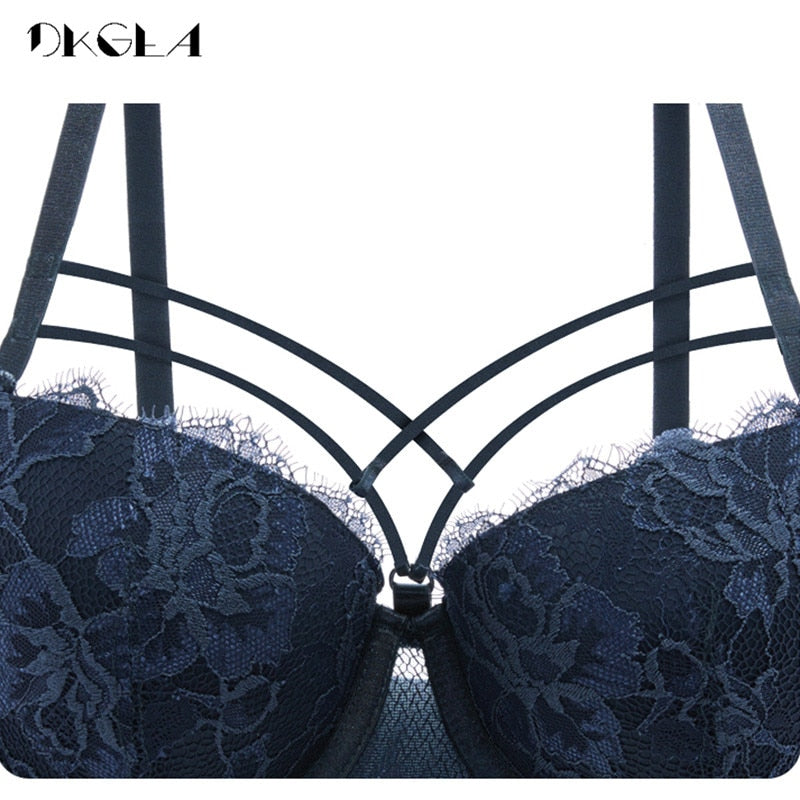 New Top Sexy Underwear Set Green Bras Cotton Brassiere Women Lingerie
