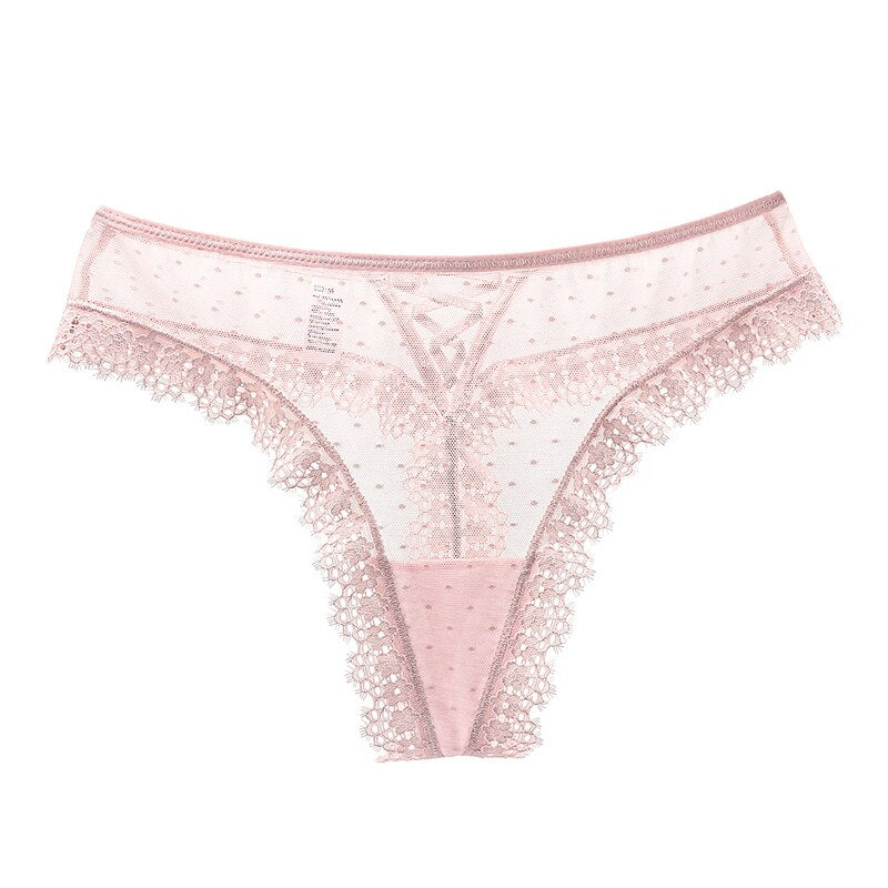Estorenew Women Sexy Amazing Panties Low-waist Lace Hollow Out Underwear Female G String Thong Temptation Cross Bandage Lingerie