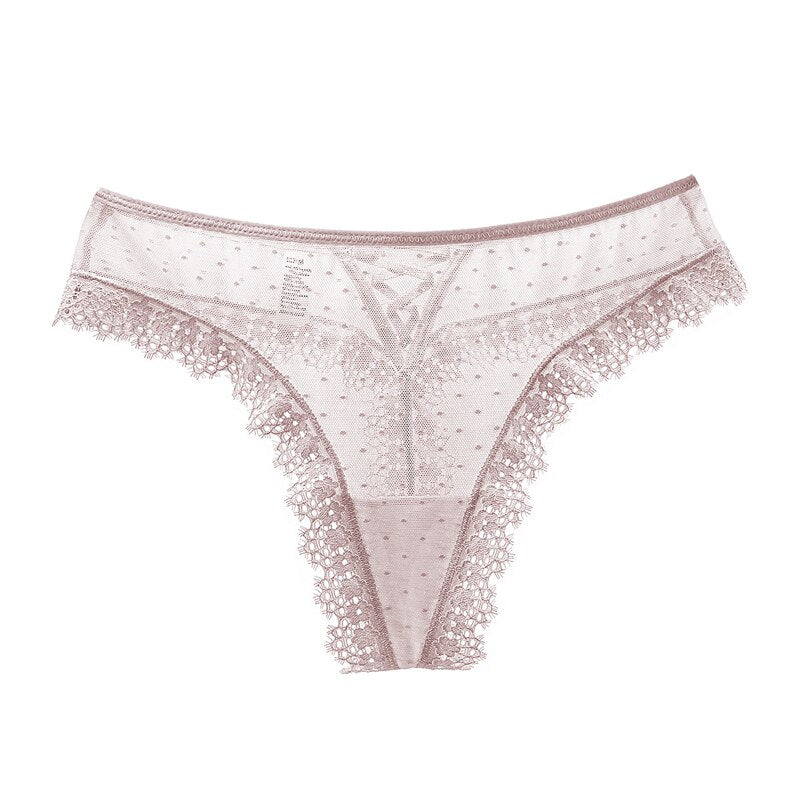 Estorenew Women Sexy Amazing Panties Low-waist Lace Hollow Out Underwear Female G String Thong Temptation Cross Bandage Lingerie
