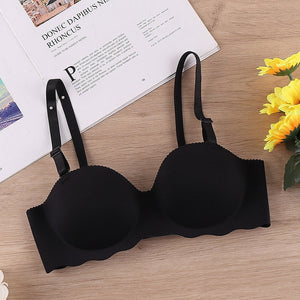 Sexy Bras Push Up Seamless Underwear for Women Solid Color Wireless Lingerie One-pieces Gather Convertible Straps Brassiere