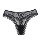 Estorenew Women Sexy Amazing Panties Low-waist Lace Hollow Out Underwear Female G String Thong Temptation Cross Bandage Lingerie