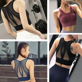 Women's Breathable Mesh Sports Top Crop Yoga Bra