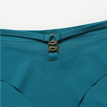 Estorenew Women Sexy Ice Silk Panties Low-Rise Hollow Out Lingerie Female G String Underwear Comfortable Thong Intimates