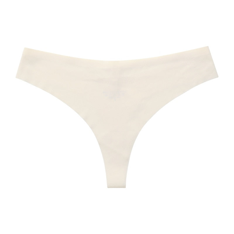 Estorenew Women Sexy Ice Silk Panties Low-Rise Hollow Out Lingerie Female G String Underwear Comfortable Thong Intimates