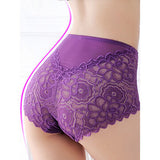 Plus Size Pierced Lace Breathable Panties