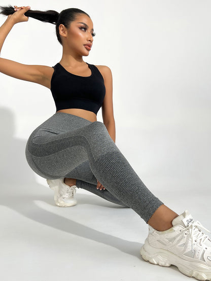 Solid Wideband Waist Sports Leggings