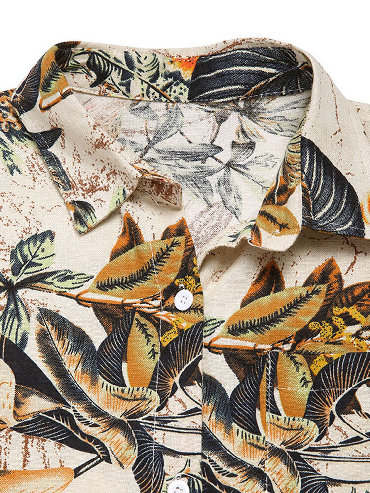 Flower Print Casual Loose Blouse