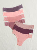 7Pack Contrast Lace Panty Set
