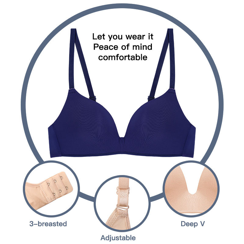 Seamless Bras for Women Push up Bras No Wire Brassiere a B Cup Underwear Sexy Bralette Three Quarters(3/4 Cup) Lingerie