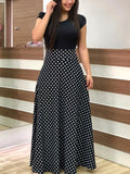 Floral Print O-neck Long Dress Women Summer 2020 New Short Sleeve Robe Casual Elegant Ladies Maxi Dress Plus