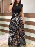 Floral Print O-neck Long Dress Women Summer 2020 New Short Sleeve Robe Casual Elegant Ladies Maxi Dress Plus