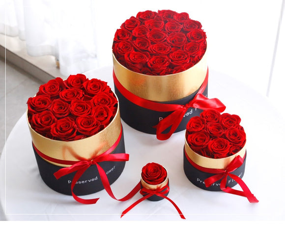 Eternal Rose in Box Preserved Real Rose Flowers With Box Set The Best Mother's Day Gift Romantic Valentines Day Gifts Estoreneww