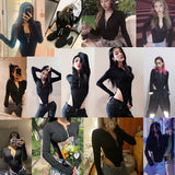 Spring Summer Rompers Women Jumpsuits Fashion Solid Zipper Long Sleeve Sexy Sheath Skinny Women Rompers Bodysuits