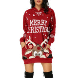 2020 Christmas Jersey Sweater Women Ugly Plaid Sweater With Hood Long Sleeve Winter Ladies Turtleneck Sweater Knitwear For Women