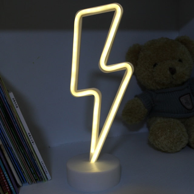 Estorenew Rainbow Unicorn Neon Led Night Lamp Girls Bedroom Warm Night Light Room Decoration 3d Acrylic Table Desk Lamp Gifts