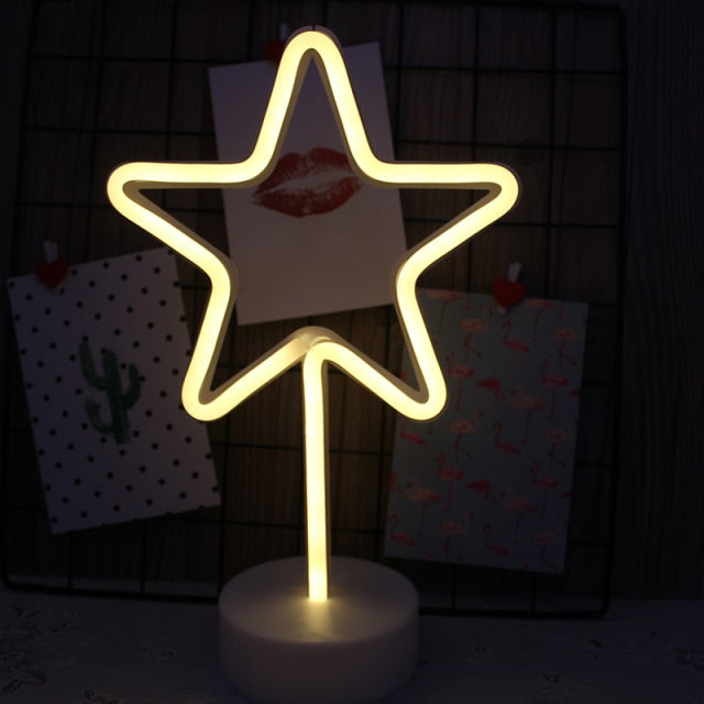 Estorenew Rainbow Unicorn Neon Led Night Lamp Girls Bedroom Warm Night Light Room Decoration 3d Acrylic Table Desk Lamp Gifts