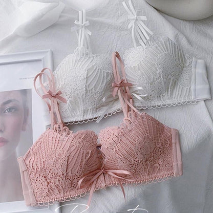 Estorenew Seamless Lingerie Push up Bras Comfortable Wireless Sexy Lace Front Closure Bra Underwear Women Bralette Brasieres Para mujer