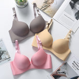 Estorenew Sexy Wireless Bras for Women Push Up Lingerie Seamless Red Bra Bralette Brassiere Female Underwear Plunge Lntimates Lingerie Big Size