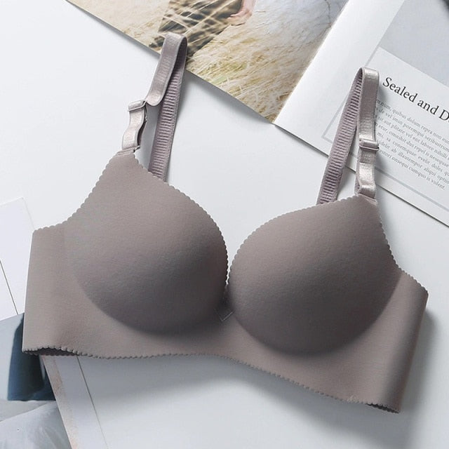 Estorenew Sexy Wireless Bras for Women Push Up Lingerie Seamless Red Bra Bralette Brassiere Female Underwear Plunge Lntimates Lingerie Big Size